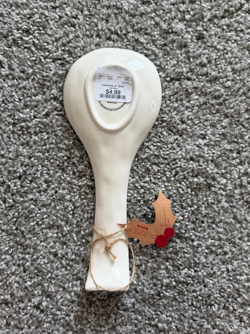 Festive Red Ceramic Spoon Rest, Bowls + Measuring Cups CHRISTMAS Holiday Bundle
